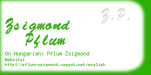 zsigmond pflum business card